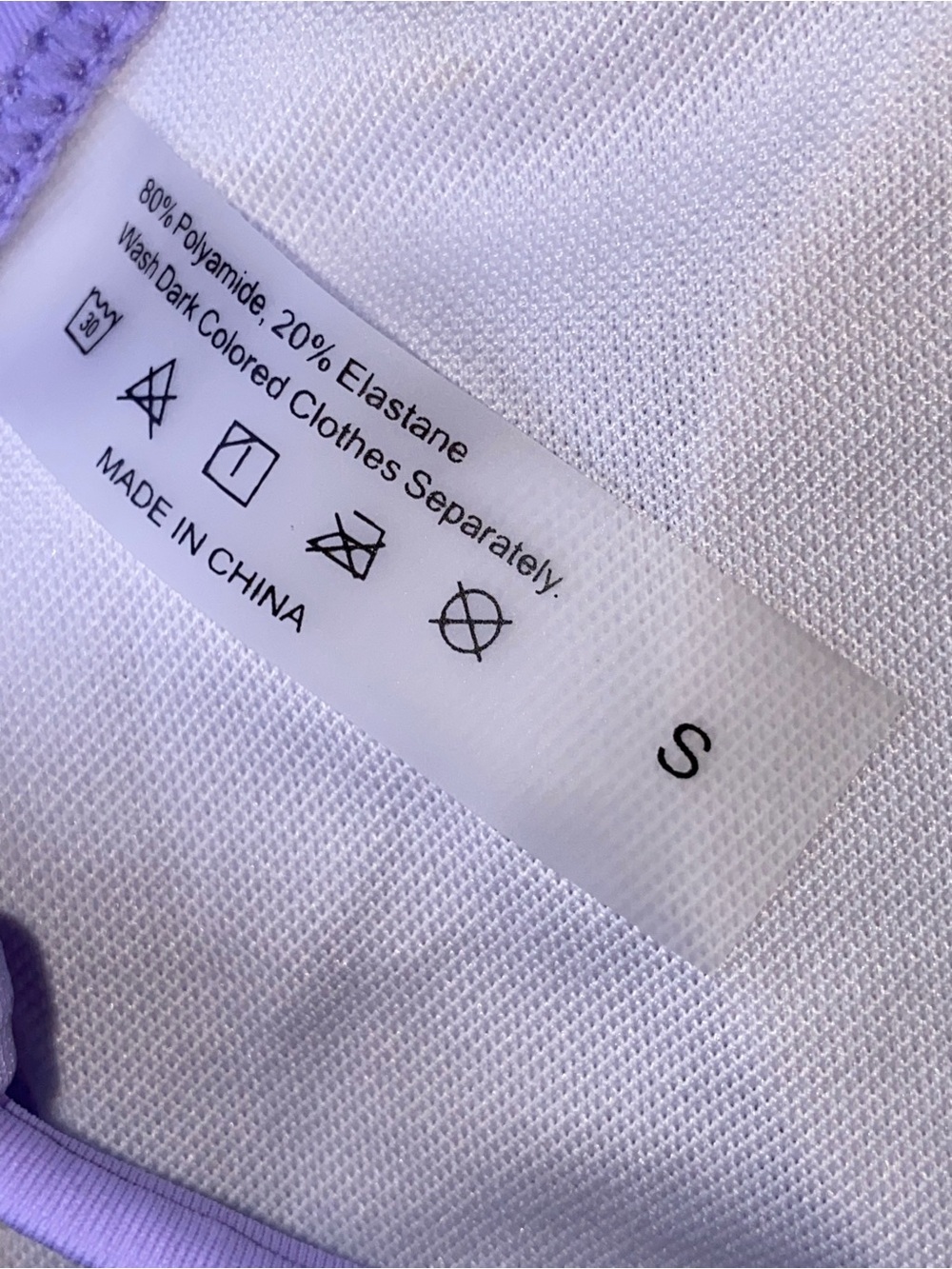 Solid Pastel Purple Criss Cross Back One Piece Swimsuit Lilac Lavender - Picture 7 of 7